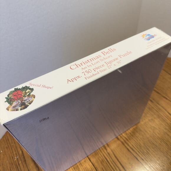 RARE 2014 SunsOut Christmas Bell Shaped Puzzle 750 Pc Lori Schory NEW SEALED HTF - Picture 10 of 10